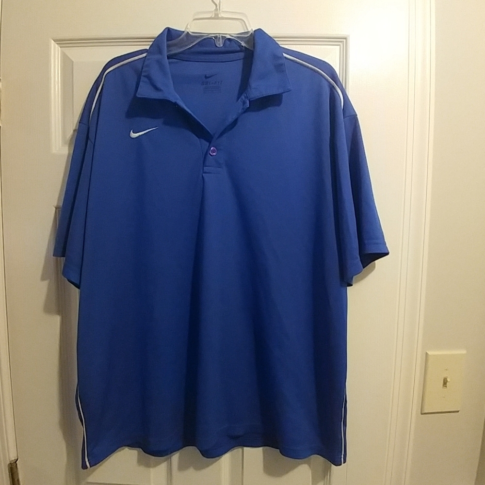 Men's Blue Nike Dri-Fit Golf Polo Shirt Size XL
